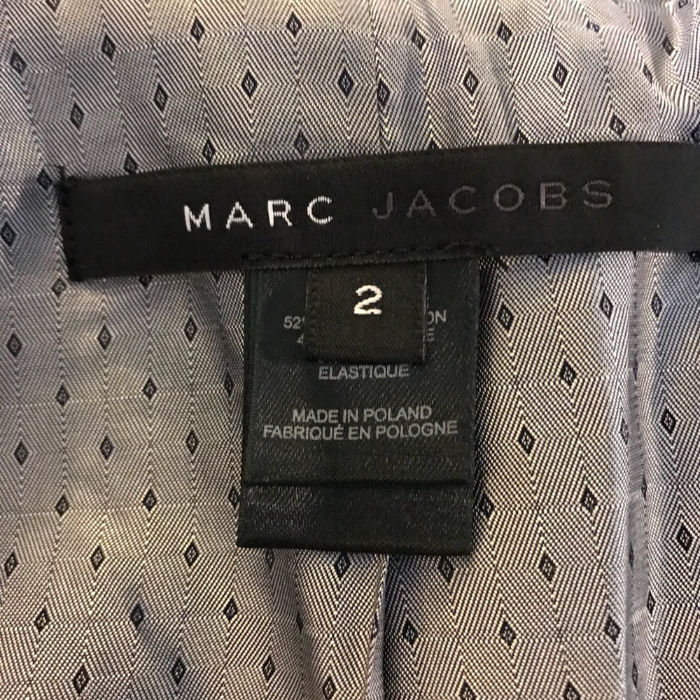 Marc Jacobs Blazer Size 2 Coat Velvet Trim Jacket Career Classic Coat Winter - Picture 7 of 8